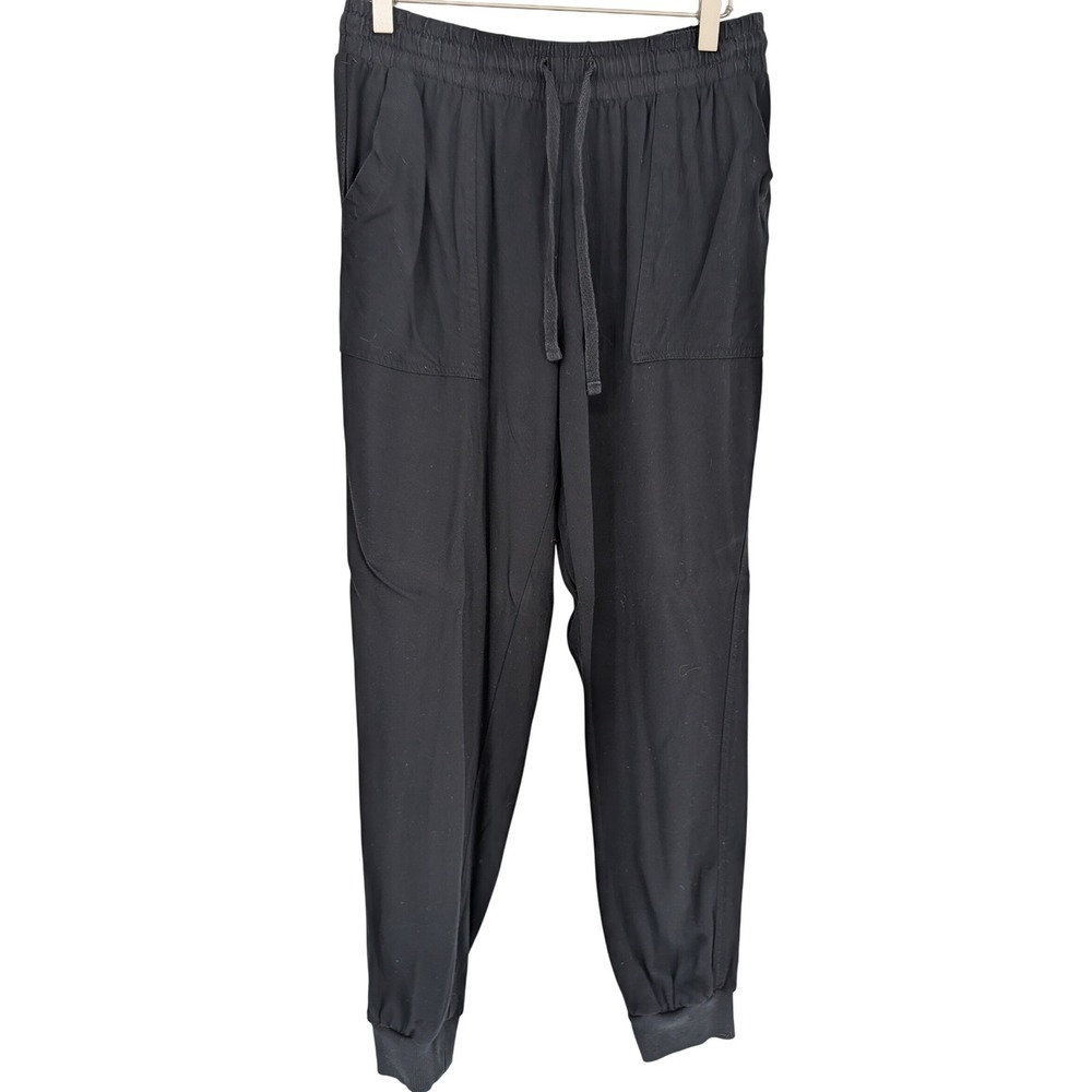 Splendid Jogger Pants Women S Black Rayon Drawstring Elastic Waist Casual Lounge